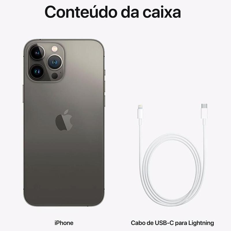 Iphone 13 Pro Max 128GB Grafite, Tela 6.7, 5G, Câmera Tripla 12MP